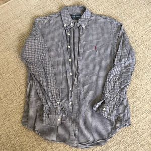 Polo Ralph Lauren Men's Large Shirt L/S Classic Fit Cotton Plaid Button Up